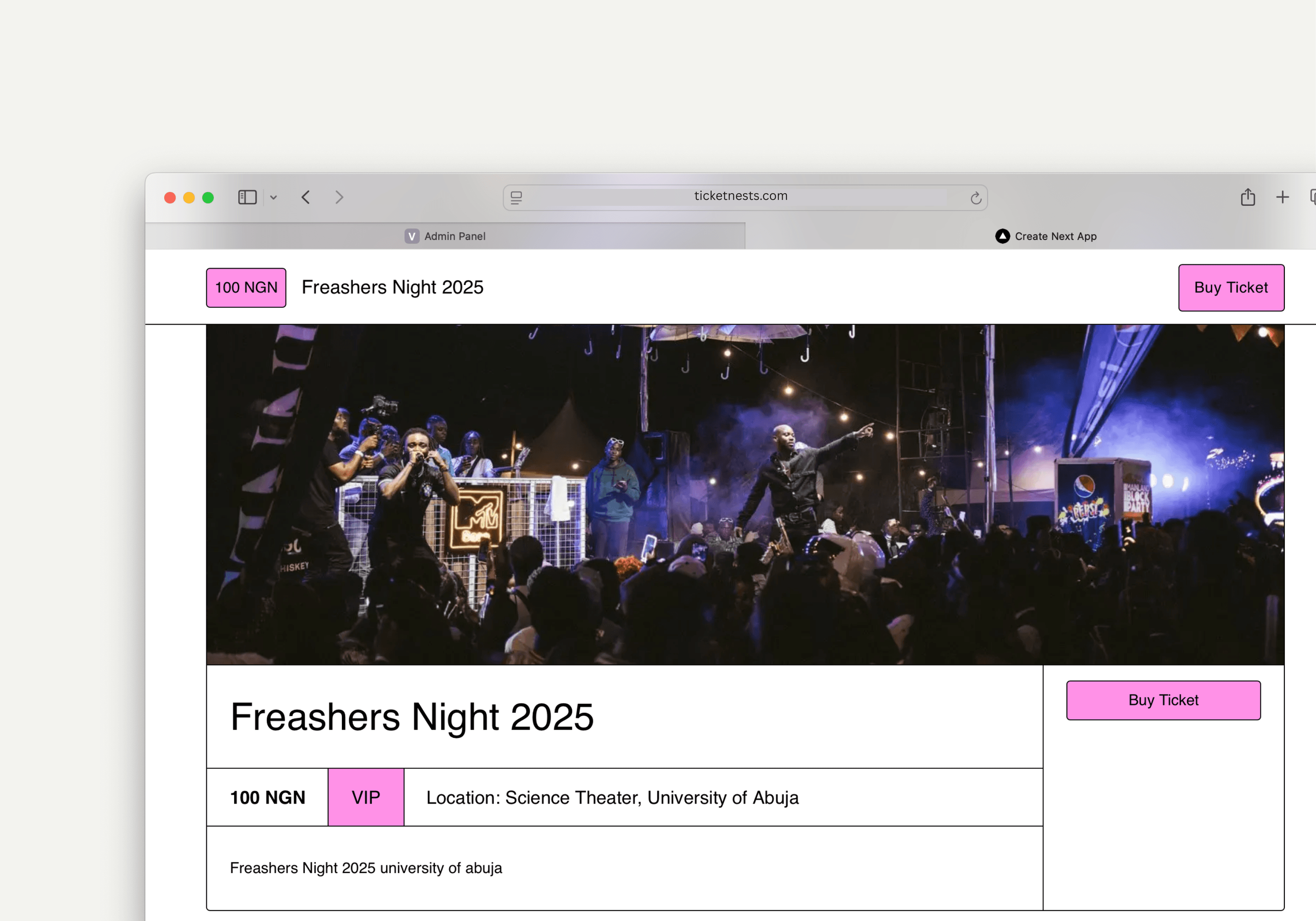 dashboard screenshot